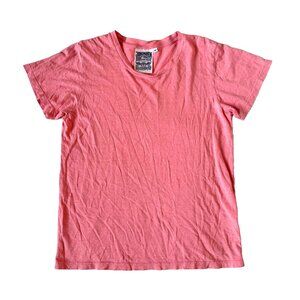 Jungmaven Womens M Short Sleeve Lorel Tee T Shirt Hemp Organic pink Peach Coral